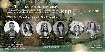 Imagem principal do evento 4:4  KAP PORTAL CONNECTION ( KUNDALINI ACTIVATION PROCESS )