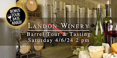 Landon Winery's Barrel Tour & Wine Tasting primary image