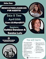 Renovation Loan 101- For Realtors