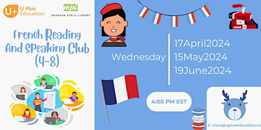 Imagem principal de French Reading and Speaking Club (4-8)
