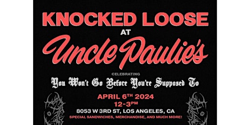 Knocked Loose at Uncle Paulie's primary image