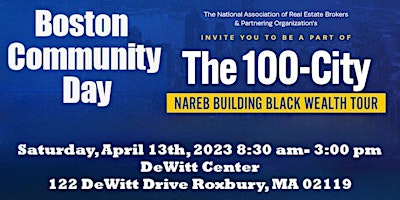 Imagen principal de The 100 City NAREB Building Black Wealth Tour- Boston Community Day