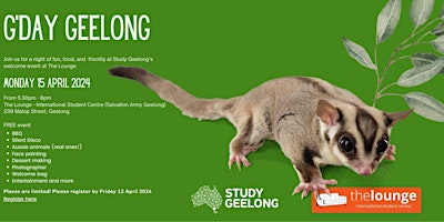 Imagen principal de Study Geelong - G'day Geelong - 2024 International Student Welcome