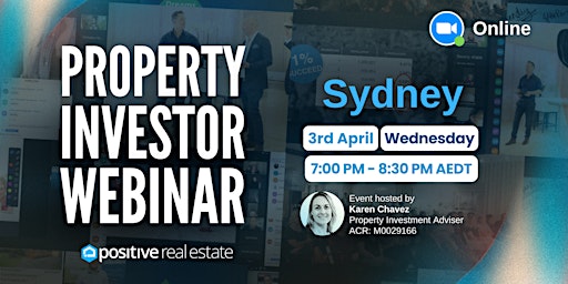 FREE Sydney Property Investor Webinar 03/04/24, Wednesday primary image