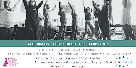 StartingBloc Bootcamp: Lagos. In partnership with Acumen. primary image