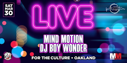 Hauptbild für LIVE w/ DJs MIND MOTION & BOY WONDER