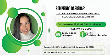 Rompiendo Barreras! Taller de Liberación de Deudas Y Bloqueos con el Dinero