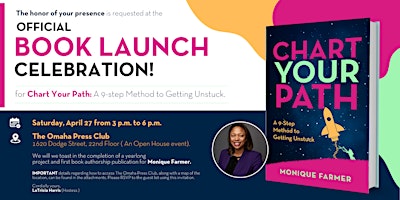 Primaire afbeelding van Official Book Launch Celebration for Chart Your Path: A 9-Step Method for Getting Unstuck
