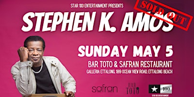 Primaire afbeelding van Stephen K. Amos  - Live  at Bar Toto - Early Show (Sold out)