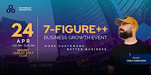 Image principale de District32 Connect Premium $1M Business Event in Perth – Thu 24 Apr