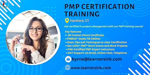 Primaire afbeelding van PMP Exam Prep Instructor-led Certification Training Course in Hartford, CT