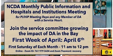 NCDA Monthly Public Information and Hospitals and Institutions Meeting