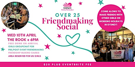 Over 25 Friendmaking Social | Wednesday 10th April