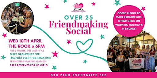 Hauptbild für Over 25 Friendmaking Social | Wednesday 10th April