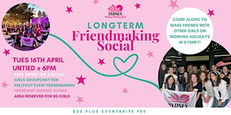 Longterm Friendmaking Social | Tuesday 16th April