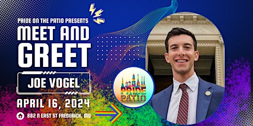 Imagem principal do evento Pride On The Patio - Meet & Greet with Joe Vogel