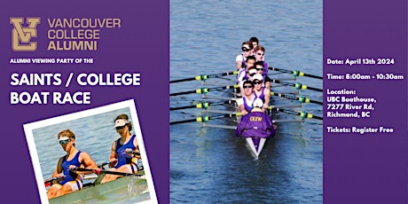 SAINTS / COLLEGE Boat Race primary image