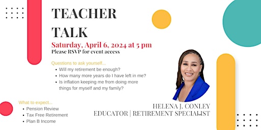 Imagem principal do evento Teacher Talk; Let's Talk Retirement