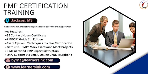 Primaire afbeelding van PMP Exam Prep Instructor-led Certification Training Course in Jackson, MS