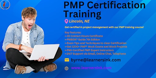 Primaire afbeelding van PMP Exam Prep Instructor-led Certification Training Course in Lincoln, NE