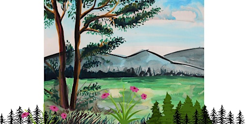 Imagem principal do evento Countryside Landscape Watercolors  Painting Class for Adults and Teens