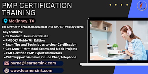 PMP Exam Prep Instructor-led Certification Training Course in McKinney, TX primary image