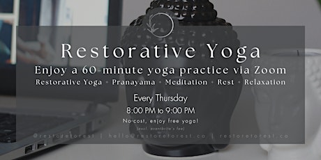 Free Restorative Yoga Class (via Zoom)