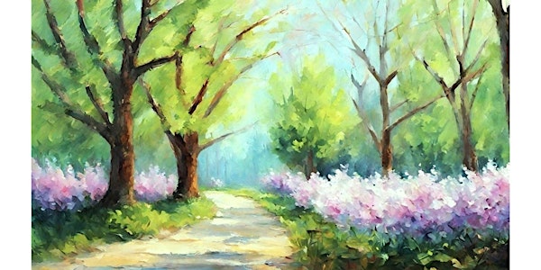 A Walk in the Park Landscape Paint Night Event for  Adults and Teens