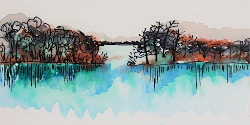Image principale de Little Island on the Lake, Watercolors  Painting Class for Adults and Teens