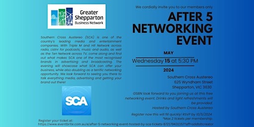 Immagine principale di After 5 Networking Event Hosted by SCA 