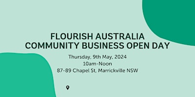 Imagem principal do evento Flourish Australia Community Business Open Day