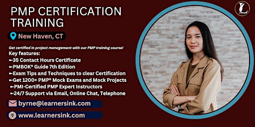 Primaire afbeelding van PMP Exam Prep Instructor-led Certification Training Course in New Haven, CT