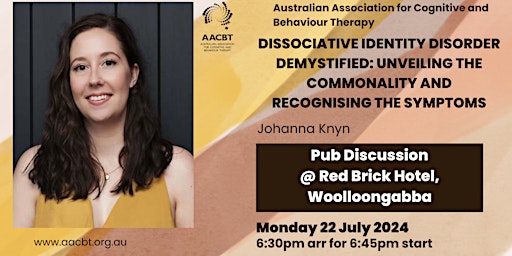 Imagem principal do evento Pub Discussion Brisbane - Johanna Knyn: DID