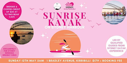 Sunrise Kayak with Sydney Working Holiday Girls | Sunday 12th May primary image