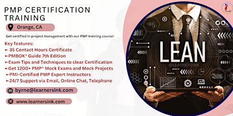 PMP Exam Prep Instructor-led Certification Training Course in Orange, CA