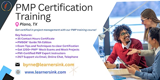 Primaire afbeelding van PMP Exam Prep Instructor-led Certification Training Course in Plano, TX
