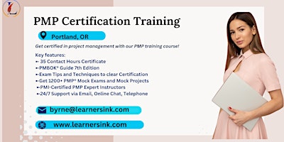 Primaire afbeelding van PMP Exam Prep Instructor-led Certification Training Course in Portland, OR