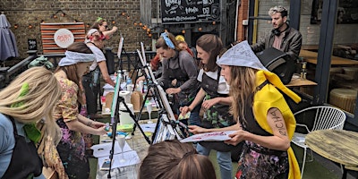 Imagen principal de Paint & Prosecco Brunch:Fun Abstract Art Workshop with Bottomless Brunch