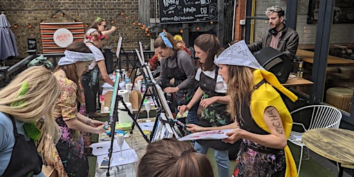 Hauptbild für Paint & Prosecco Brunch:Fun Abstract Art Workshop with Bottomless Brunch