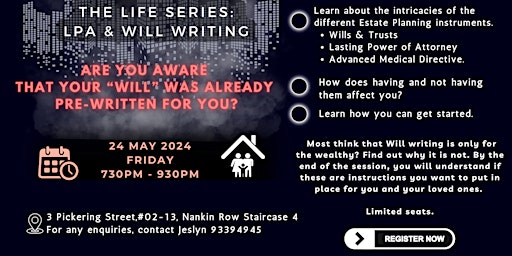 Imagem principal do evento The Life Series: LPA & Will Writing (24 May 2024)