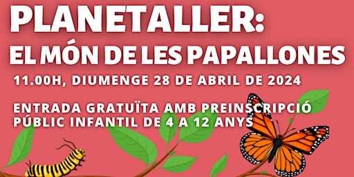 Imagem principal do evento Planetaller Planetari "Les papallones"