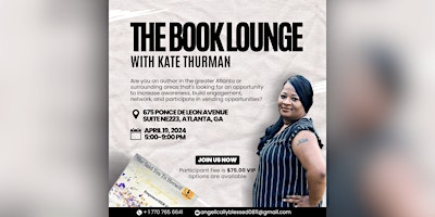 Imagem principal do evento THE BOOK LOUNGE WITH KATE THURMAN (Author)
