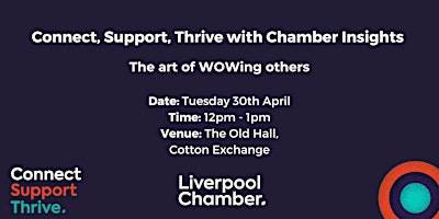 Image principale de Connect, Support, Thrive with Chamber Insights - The art of WOWing Others