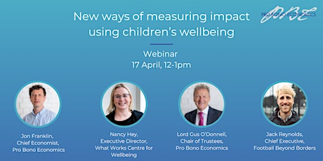 New ways of measuring impact using children’s wellbeing