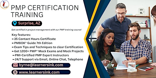 Imagem principal de PMP Exam Prep Instructor-led Certification Training Course in Surprise, AZ