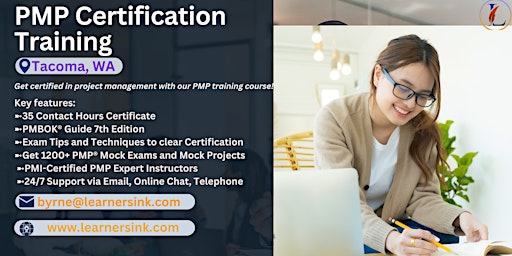 Primaire afbeelding van PMP Exam Prep Instructor-led Certification Training Course in Tacoma, WA