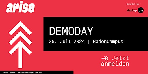 Hauptbild für arise Startup DemoDay 2024