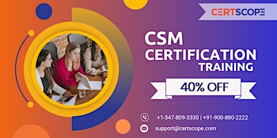 CSM Certification Training Boot Camp primary image