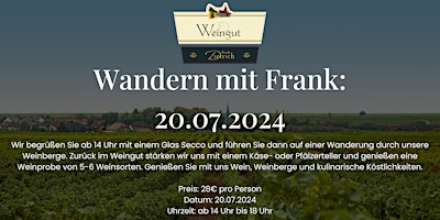 Immagine principale di Wandern mit Frank! - 20.07.2024 