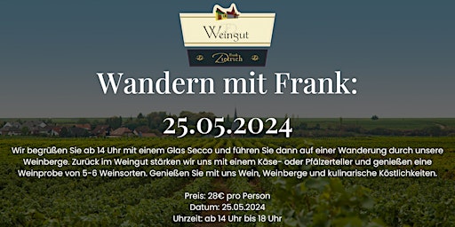 Hauptbild für Wandern mit Frank! - 25.05.2024